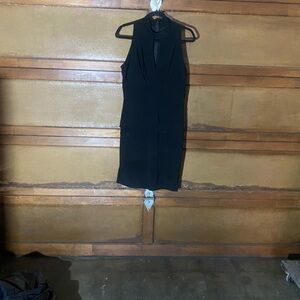 White House Black Market Sleeveless Black Midi Dress